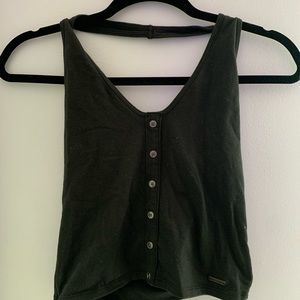 Hollister Size M black button down halter top